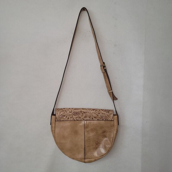 Patricia Nash Bag Womens Rosolini Tooled Leather Saddle Natural Style P472203 - Picture 6 of 16